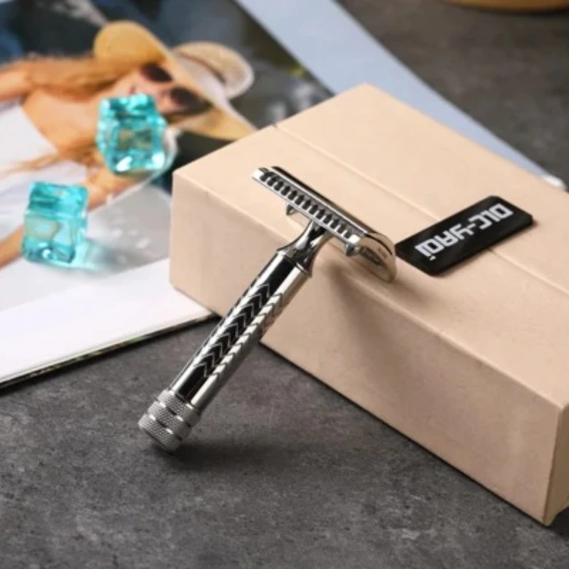 Yaqi THOT Sicherheitsrasierer aus Edelstahl für Männer und Frauen, Doppelschneide-Rasierrasierer, Rasierklingen aus Edelstahl