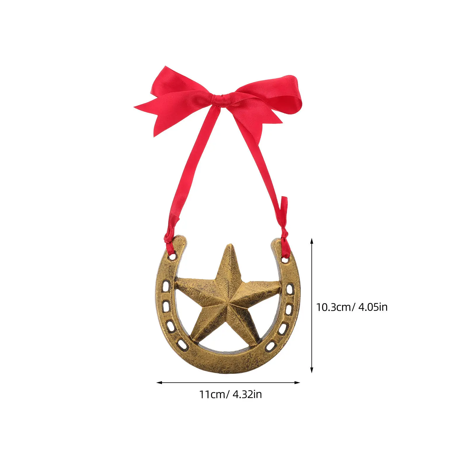 Cast Iron Vintage Horseshoe Wall Decor 4.3x4 Inch Rustic Western Good Luck Charm for Farmhouse Living Room Hallway Door Art