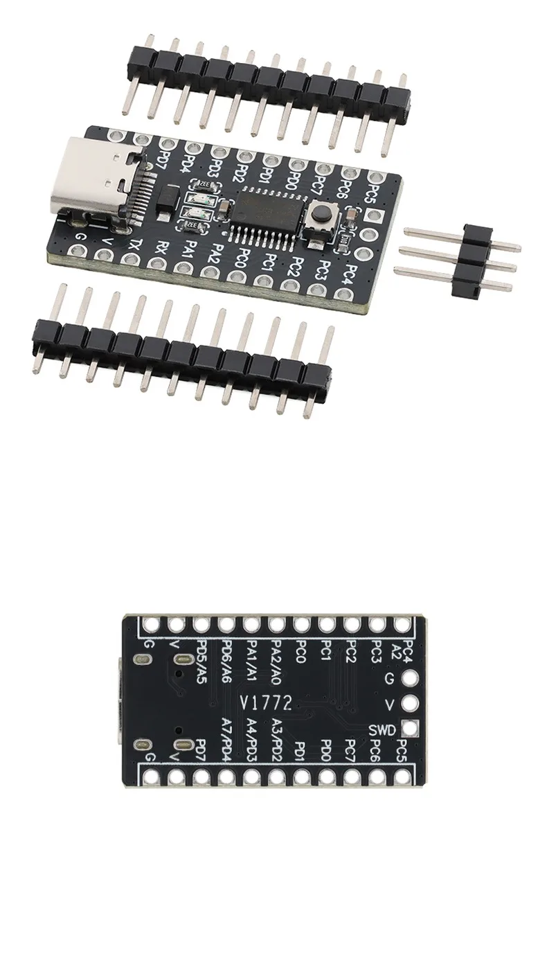 CH32V003F4P6 RISC-V MCU Development Board Core Board, 48MHz, 16KB Flash, Low Power, with ADC USART I2C SPI Interface