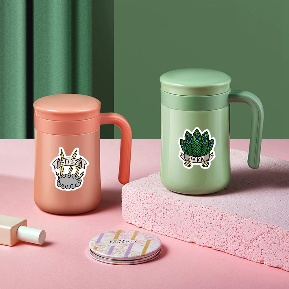 55PCS Ancient Greek God Logo Sticker Suitcase Cartoon Laptop Decorative Luggage Phone Guitar Car Bike Notebook Scrapbook Sticker