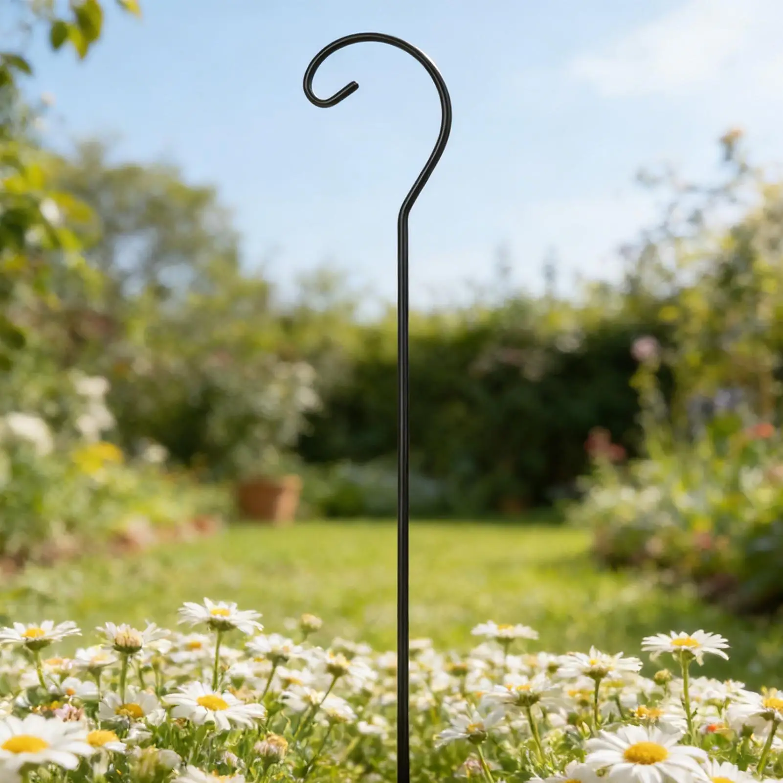 Shepherds Hook 24.21inch Height Adjustable Bird Feeder Bracket Tall Shepherds Hooks For Outdoor For Birdhouse Garden Wind Chime