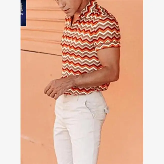 ريترو طباعة ort Sve سليم صالح للرجال irt Street Sle مخطط Faionable رجالي irt السفر ودية خفيفة الوزن الربيع...