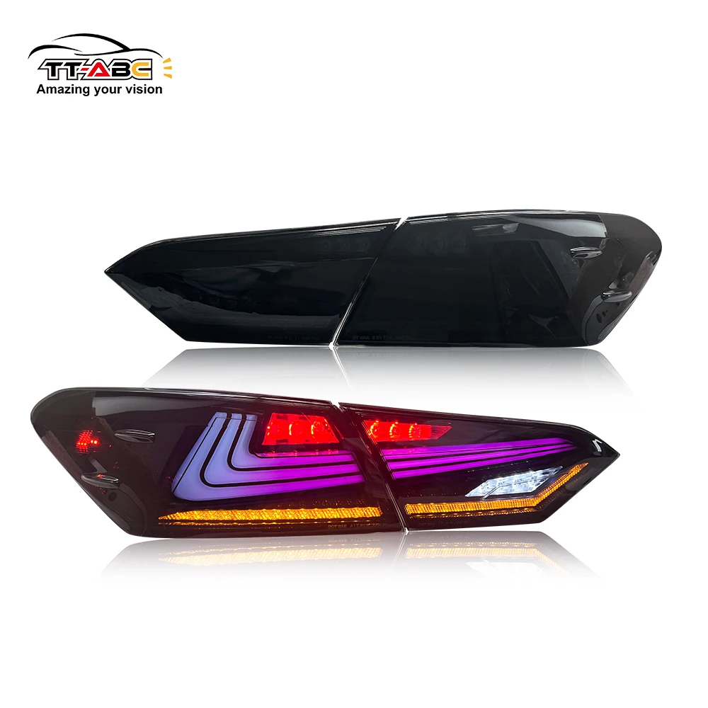 

B101-RGB LED Taillight for Toyota Camry 2018-2023 Modified Tail Lamp with Running Lights Turn Signal Brake Light