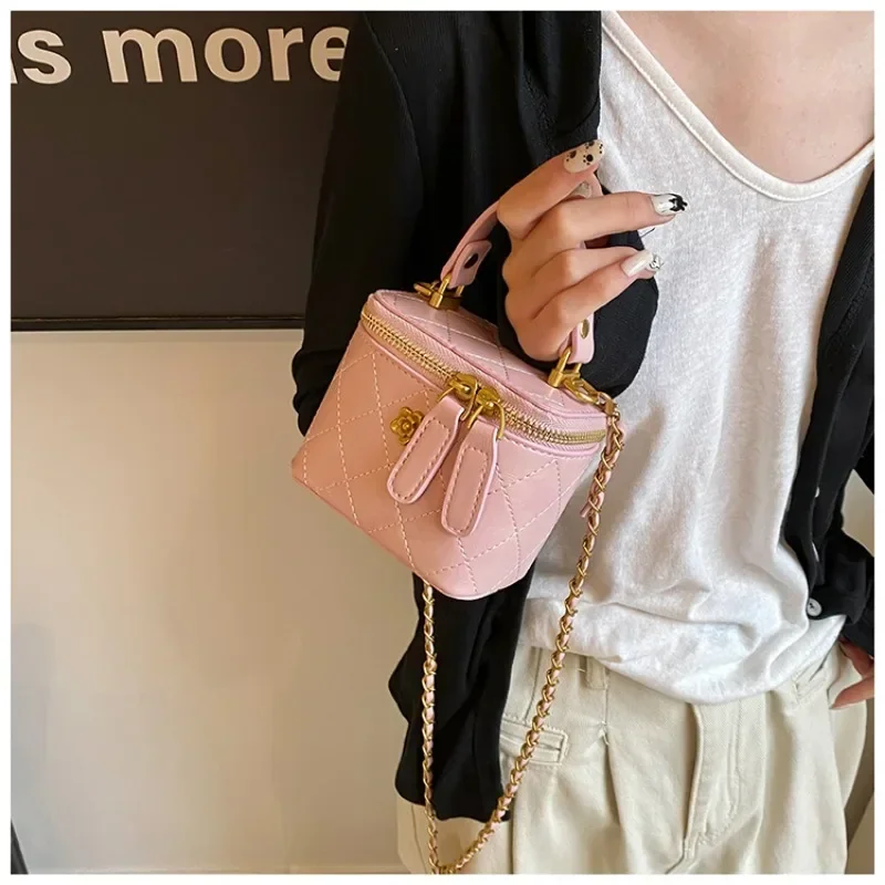 Mini Square Chains Handbag Thread Crossbody Bags Designer Box Bag with Short Handle Ladies High Quality Luxury Top-handle Bag