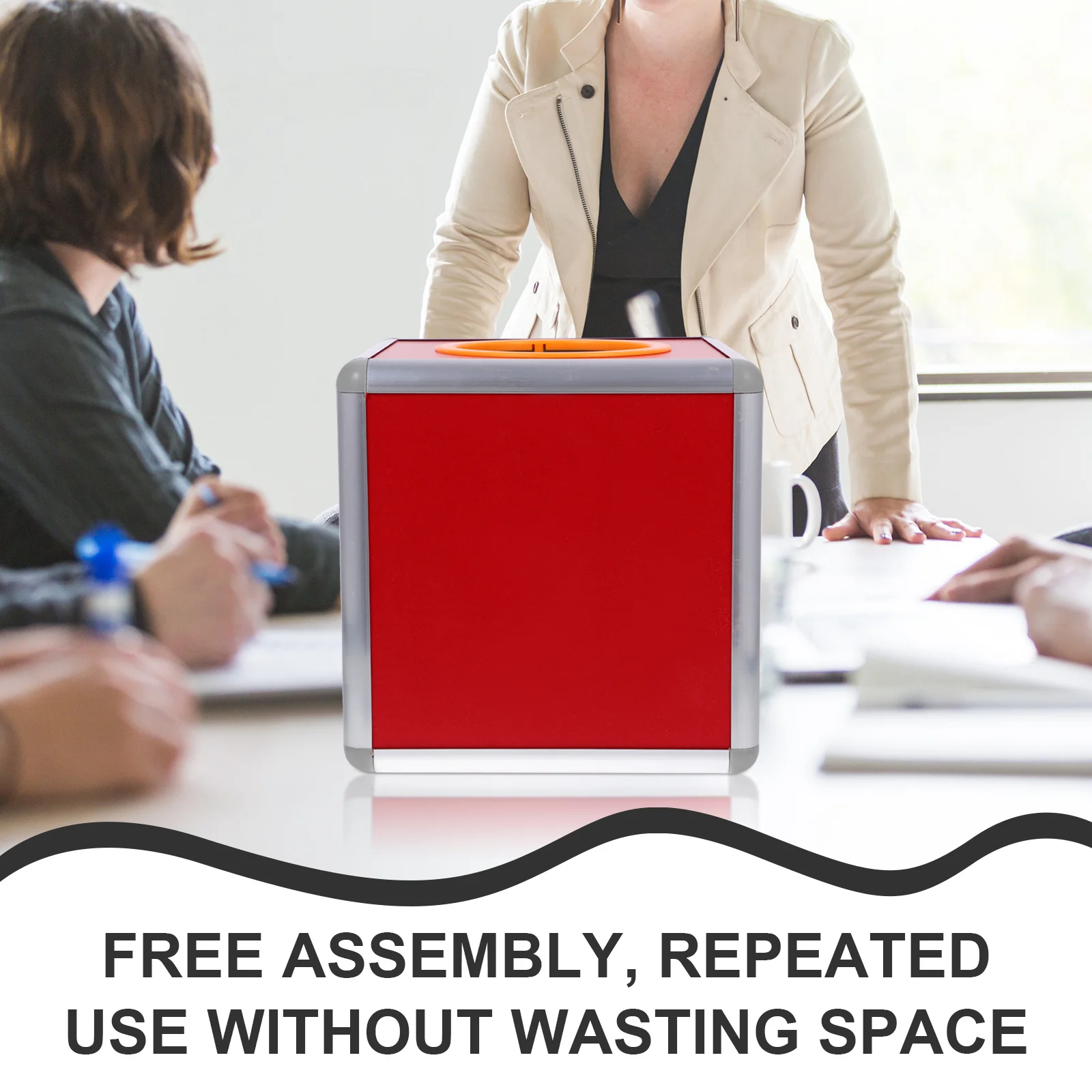 

20Cm Transparent Raffle Aluminum Alloy Lottery Container Clear Ticket Holder For Party Fundraising Event Acrylic Donation Ballot