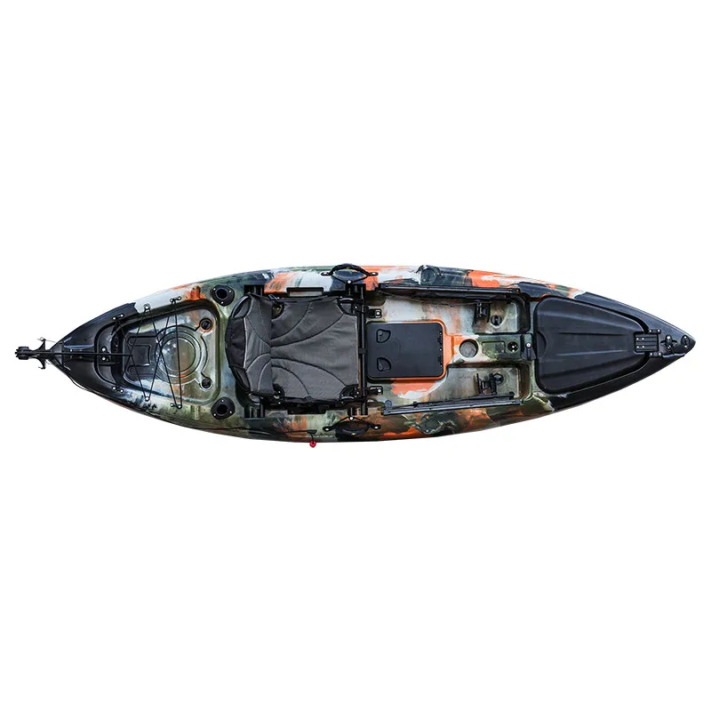 2.9m plastic LLDPE china kayak manufacturer KUER supplying water sport products paddle kayak fishing kayak