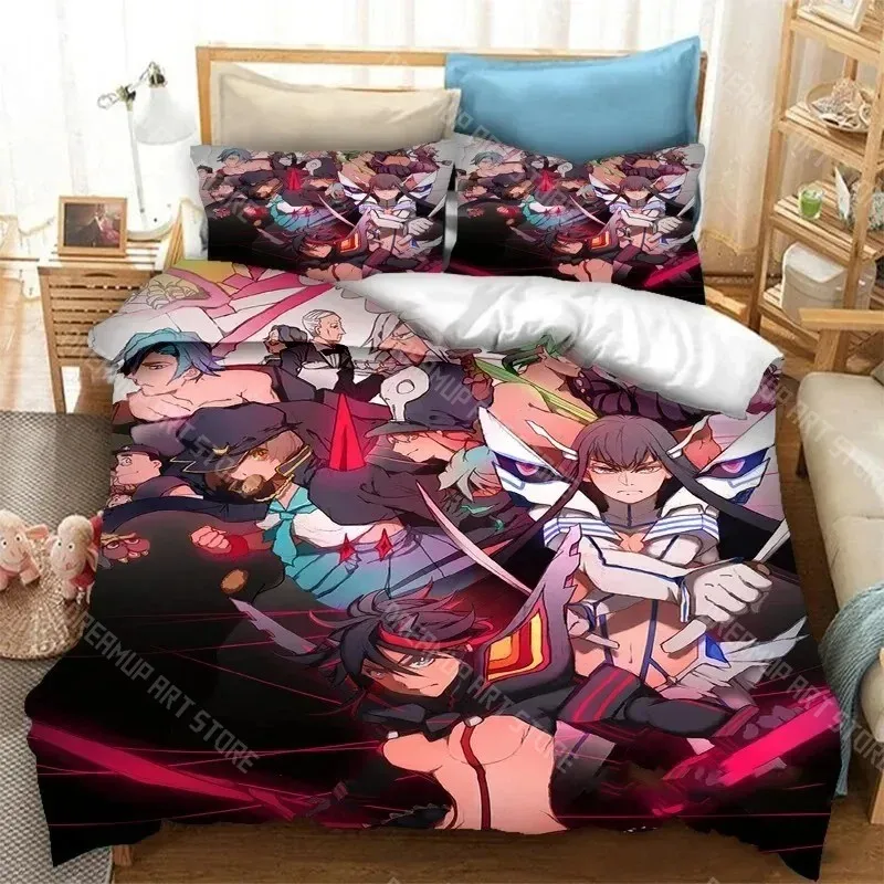 3D Printed KILL La KILL Anime Bedding Set for Boys Girls Duvet Cover Pillowcase Twin Queen King Full Single Double Sizes