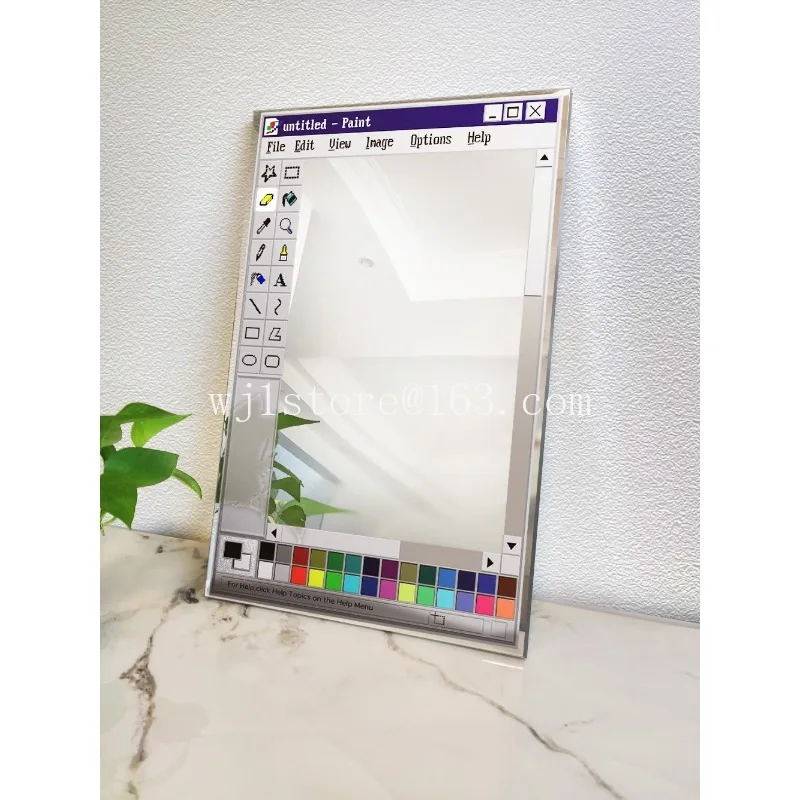 Mirror creative pixel decorative painting living room desktop ornament mirror niche bedroom floor painting