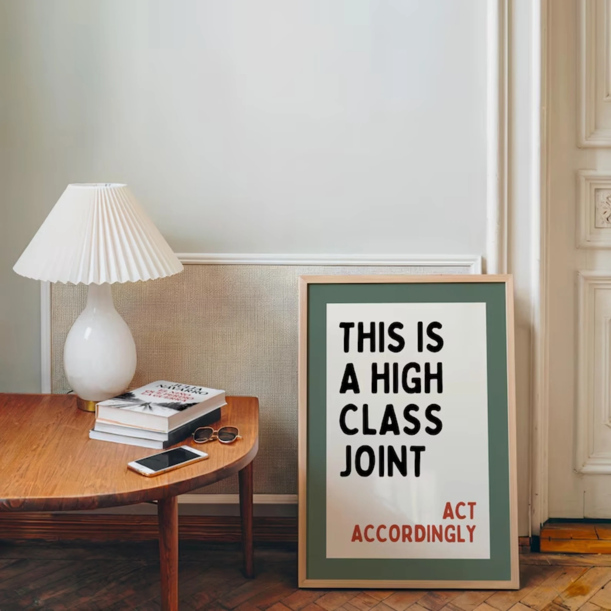 This Is A High Class Joint Print, Funny Bar Sign Quote Wall Art Print Canvas Painting Poster Picture For Bar ,Bar Home Decor