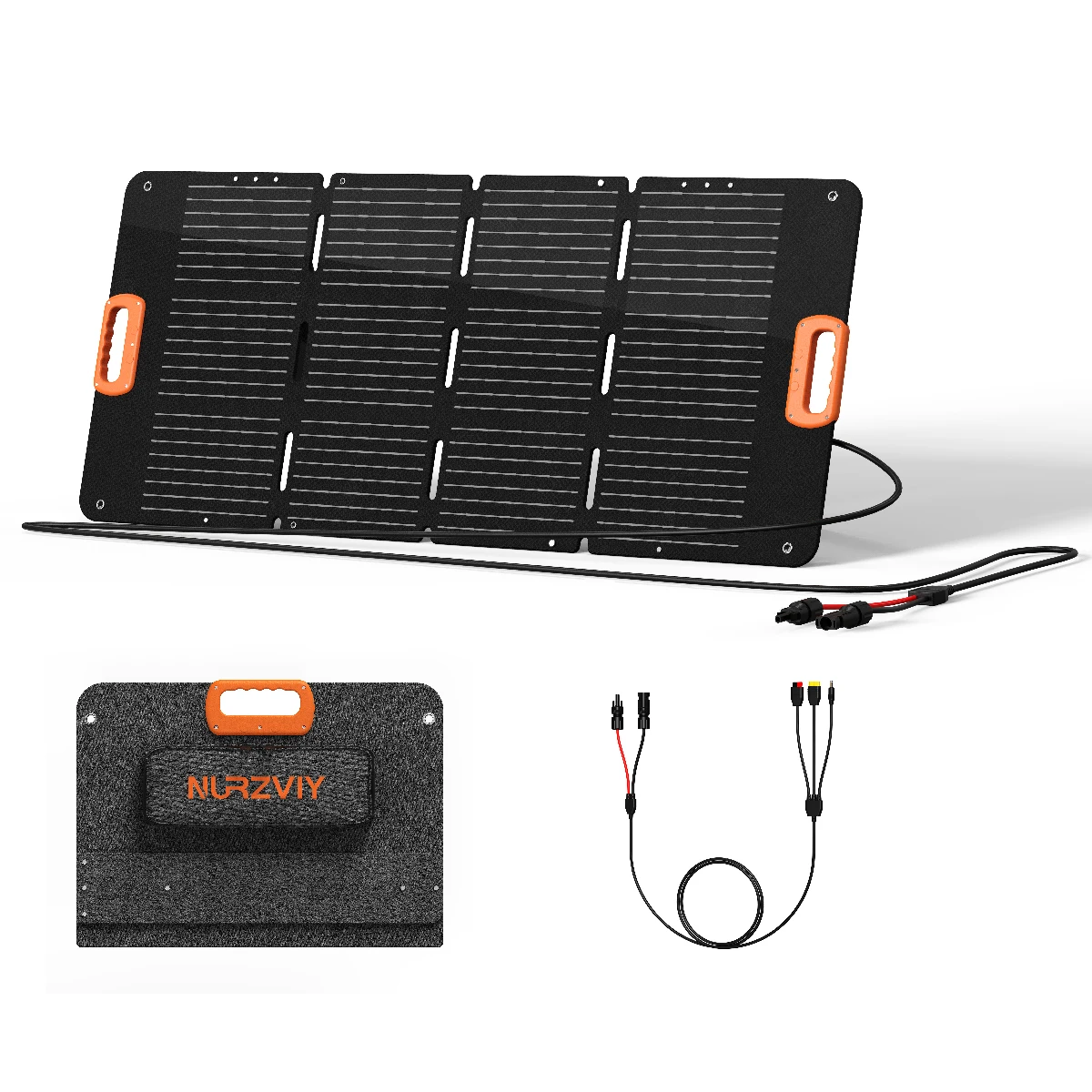 NURZVIY SolarEpoch 100 Watt Portable Solar Panel for Power Station, Waterproof Foldable Solar Cell Solar Charger