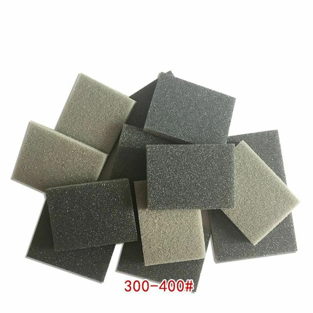 10/20 PCS Sponge Sandpapers Wet Dry Polishing Grinding Fiberglass Molding Waterproof Abrasive Tools Sanding Block Abrasive Tools