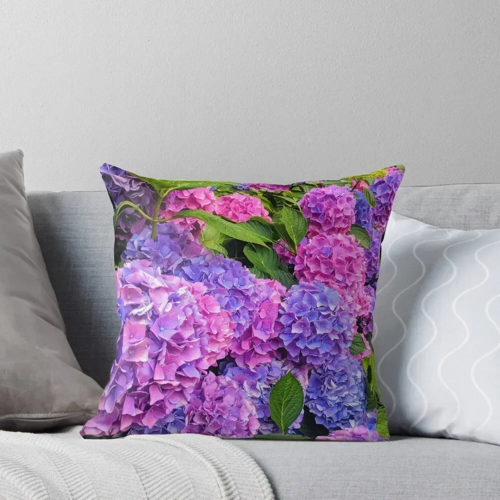 Hydrangeas at the Victoria & Albert Museum Throw Pillow luxury decor Sofa Cushions pillow