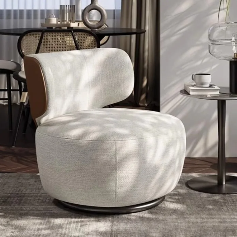 Modern simple single rotating sofa chair Cafe sitting area Bedroom Home balcony Homestay reading reception chair