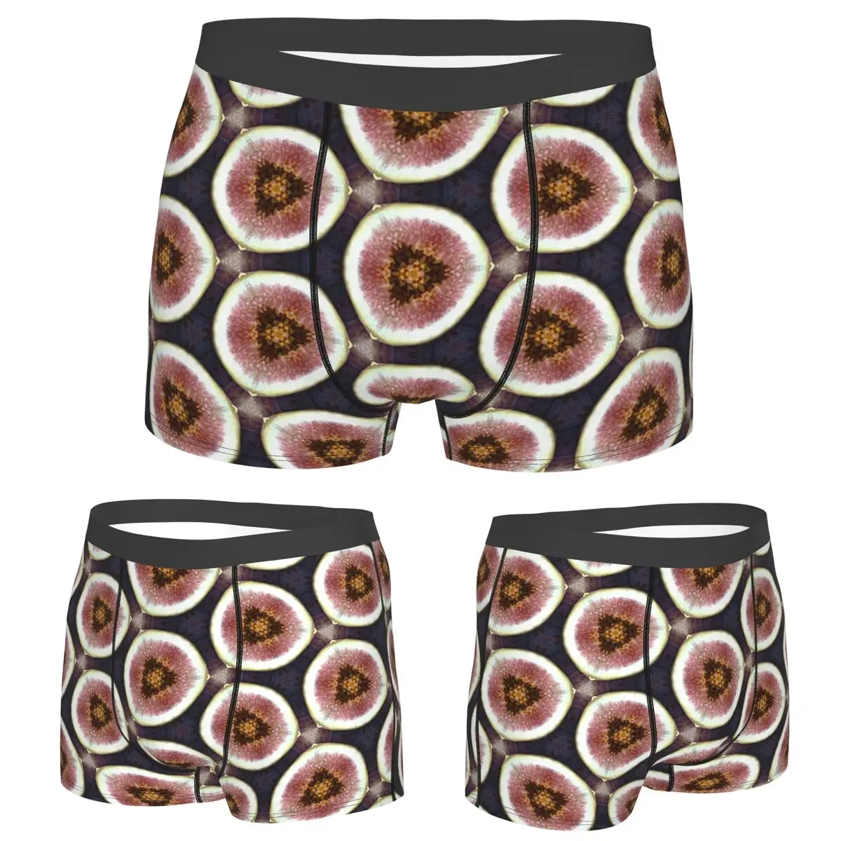 

Boxer Underpants Shorts Fig Geometric Pattern Panties Male Breathable Underwear for Homme Man Boyfriend Gifts