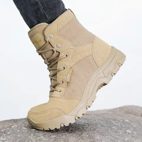 Mens Sneakers Luxury Brand Motorcycle Men's Boots Round Toe Business Formal Ankle Boot Comfortable Male Outdoor Hiking Shoes