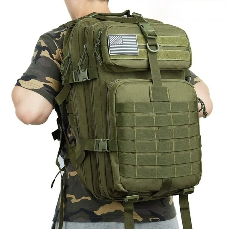 Imagem -04 - Mochila Tática de Alta Capacidade para Homens Mochila de Acampamento Mochilas de Pesca 30l 50l 3p