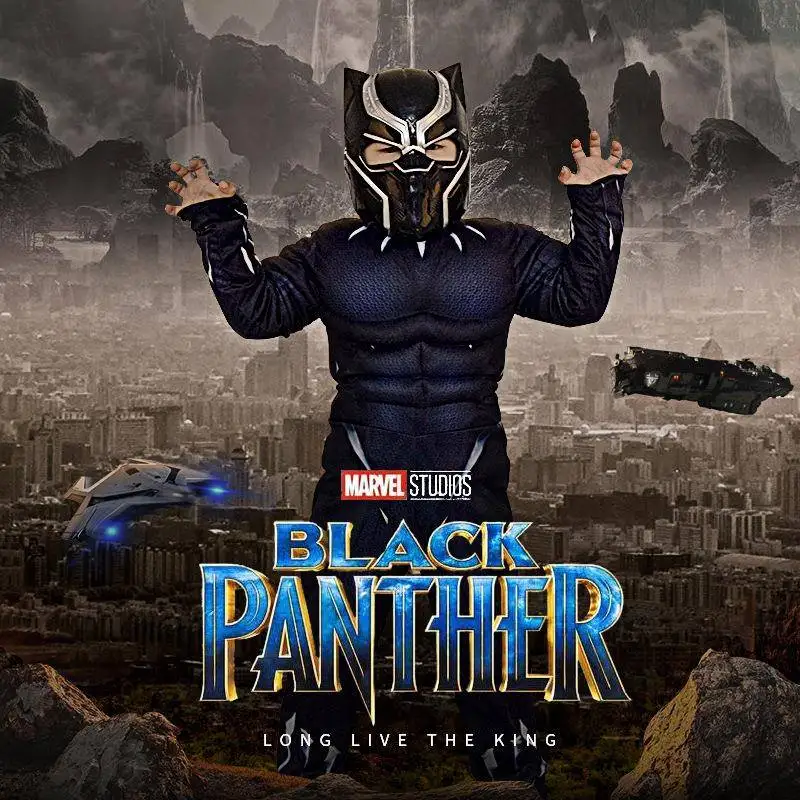 ชุดคอสเพลย์แบล็คแพนเธอร์สำหรับเด็ก  ชุดแสดงเต้นรำฮาโลวีน  ชุดแสดงบนเวที  ชุดพื้นเมืองสำหรับผู้หญิง