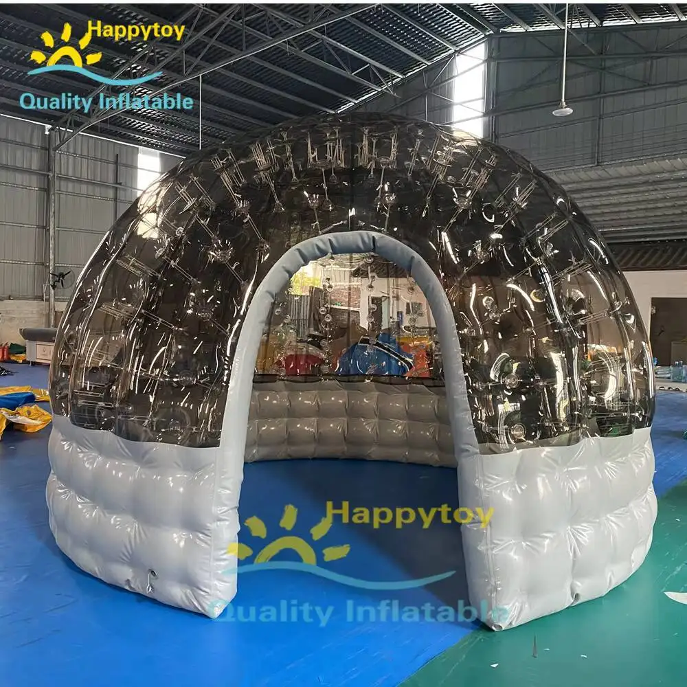 Tenda igloo a cupola gonfiabile trasparente impermeabile da campeggio all'aperto per spettacolo