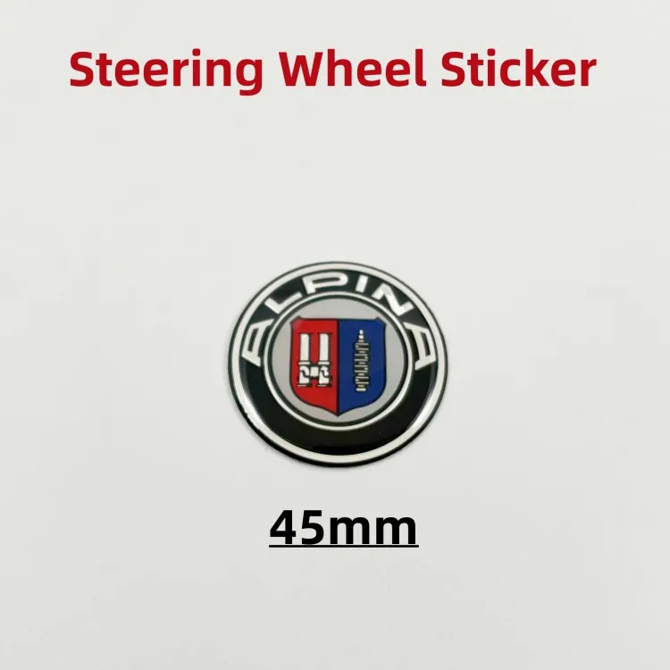 3D 45/65/68/73/82mm ALPINA Car Emblem Logo Sticker Styling Badge Hub Cap for E46 E39 E38 E90 E60 E36 F30 E34 F10 F20 E92