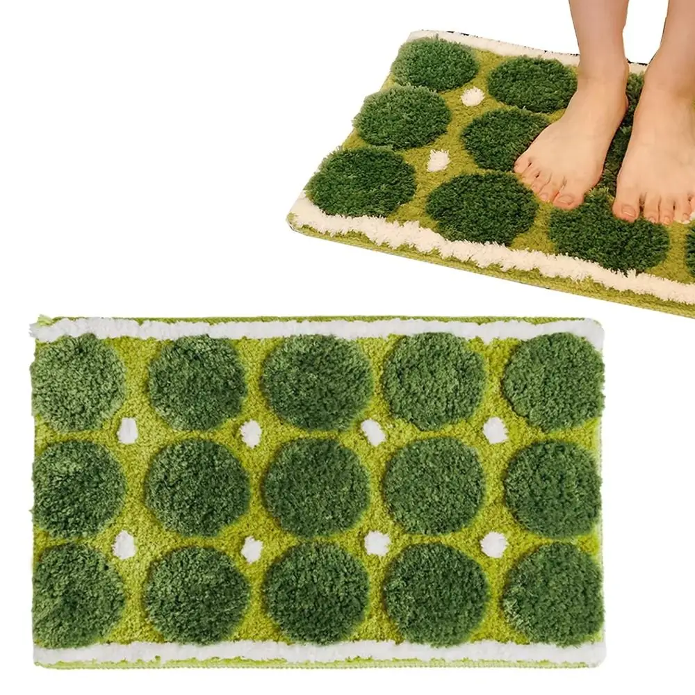 Washable Extra Soft Moss Plush Carpet Non-Slip Green Plant Green Moss Rug Thickened Strong Absorbent Tufted Floor Mat Toilet