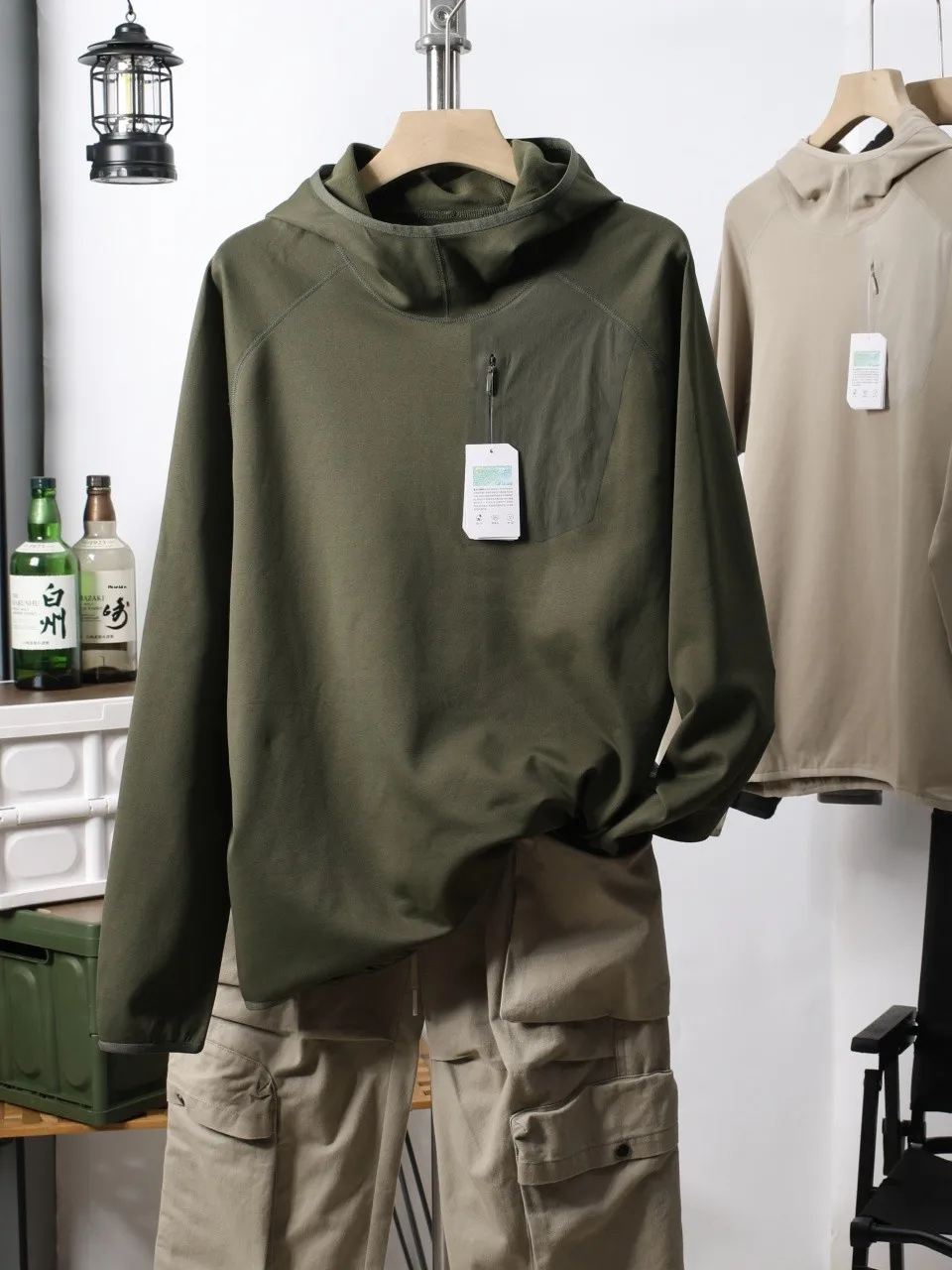 

Мужская тонкая флисовая толстовка с ионной технологией для тренировок на открытом воздухе, осенне-зимняя, повседневная, с длинным рукавом, базовый слой