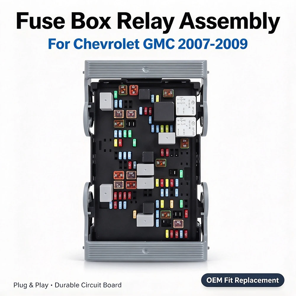 Fuse Box Relay Assembly For Chevrolet GMC 2007-2009 Integrated Junction Block OEM Fit Plug & Play Durable Electrical Replacement