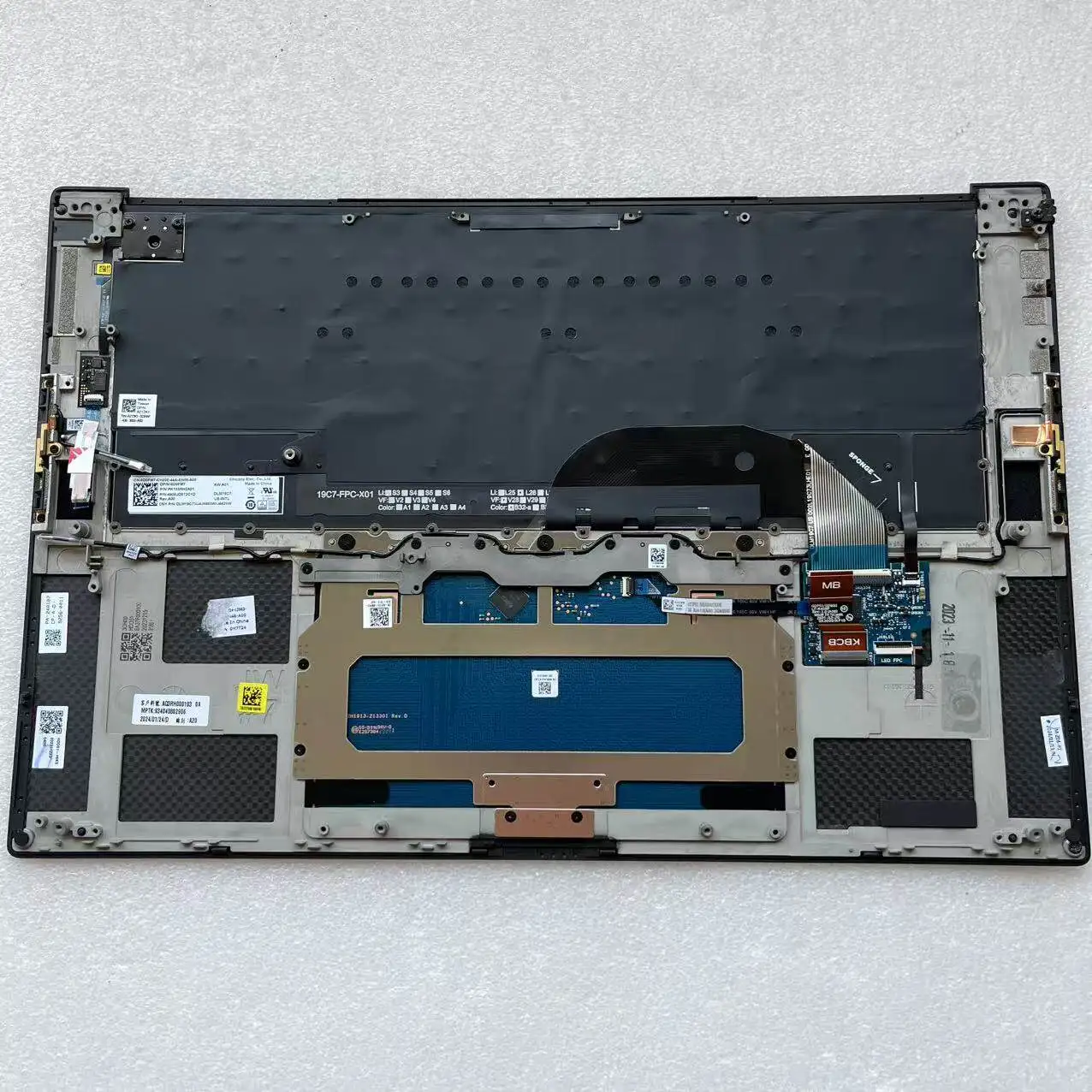 NEW FOR Dell XPS 9520 9530 Precision 5570 C Cover Keyboard Touchpad Fingerprint 0M7T24