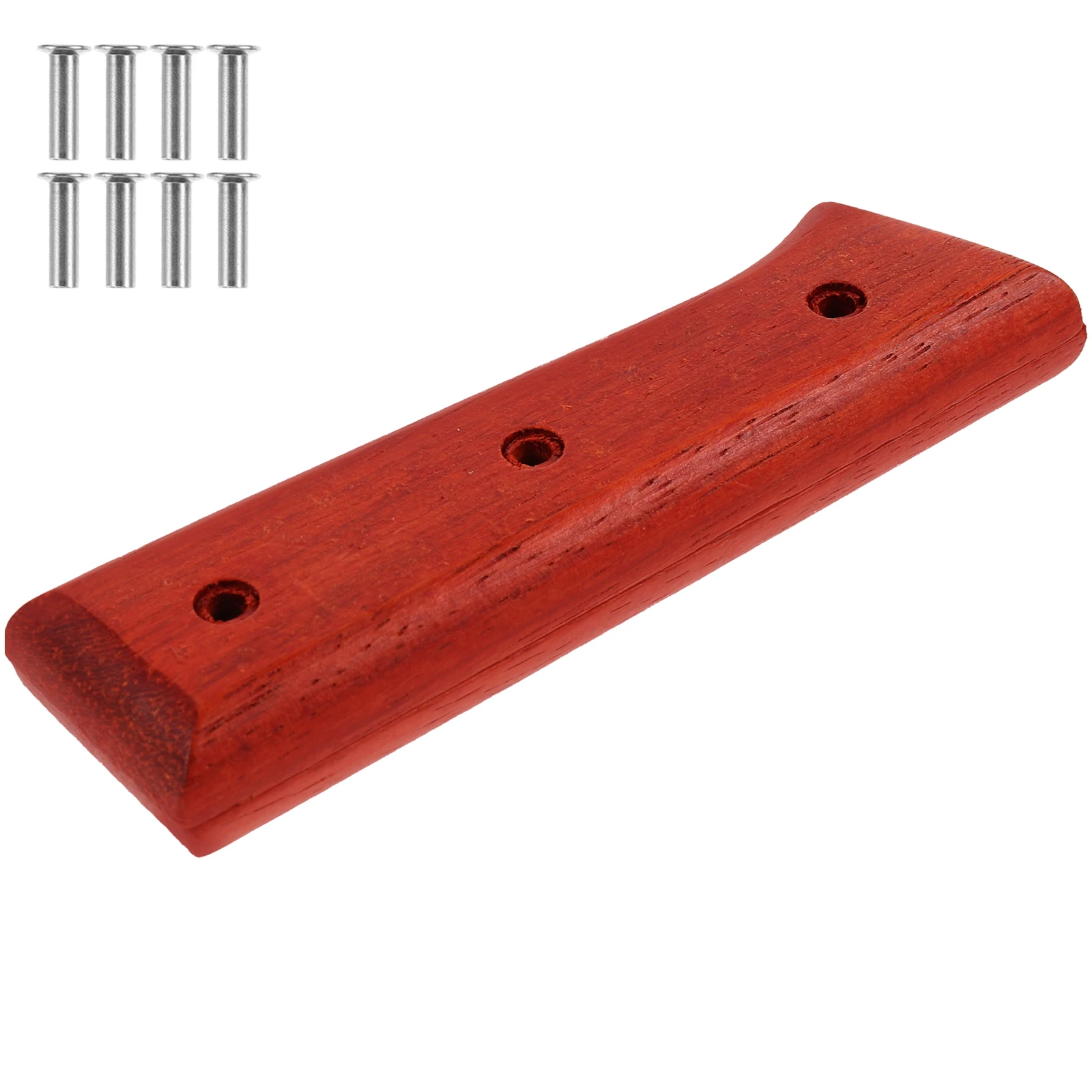 

Solid Wood Handle Red Pear Ergonomic Kitchen Grip Replaceable Practical Tool Camping Hiking Supply