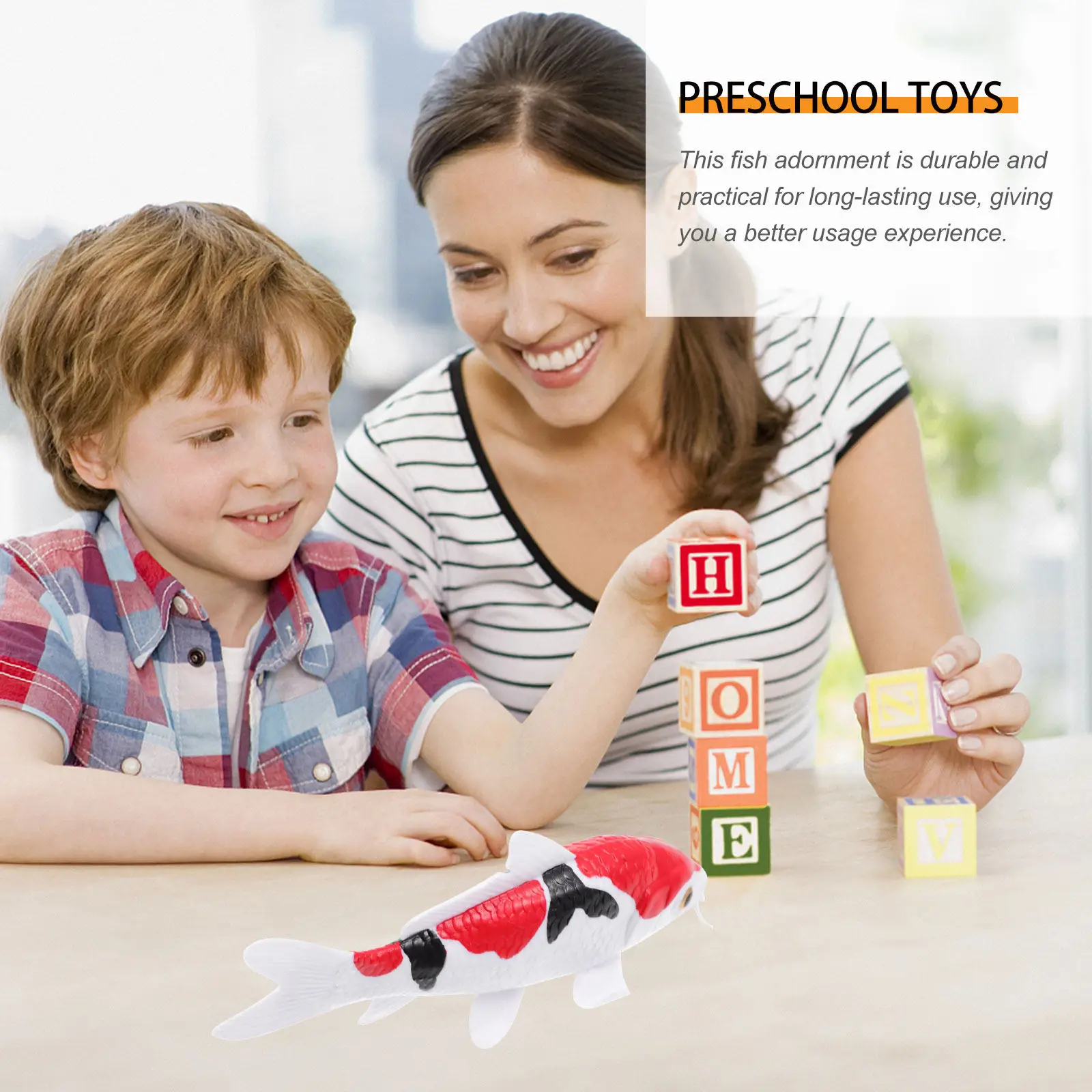 

1 шт. высокодетализированная искусственная рыбка кои для декора стола, полки, аквариума, офиса, дома. Реалистичная имитация рыбьей формы.