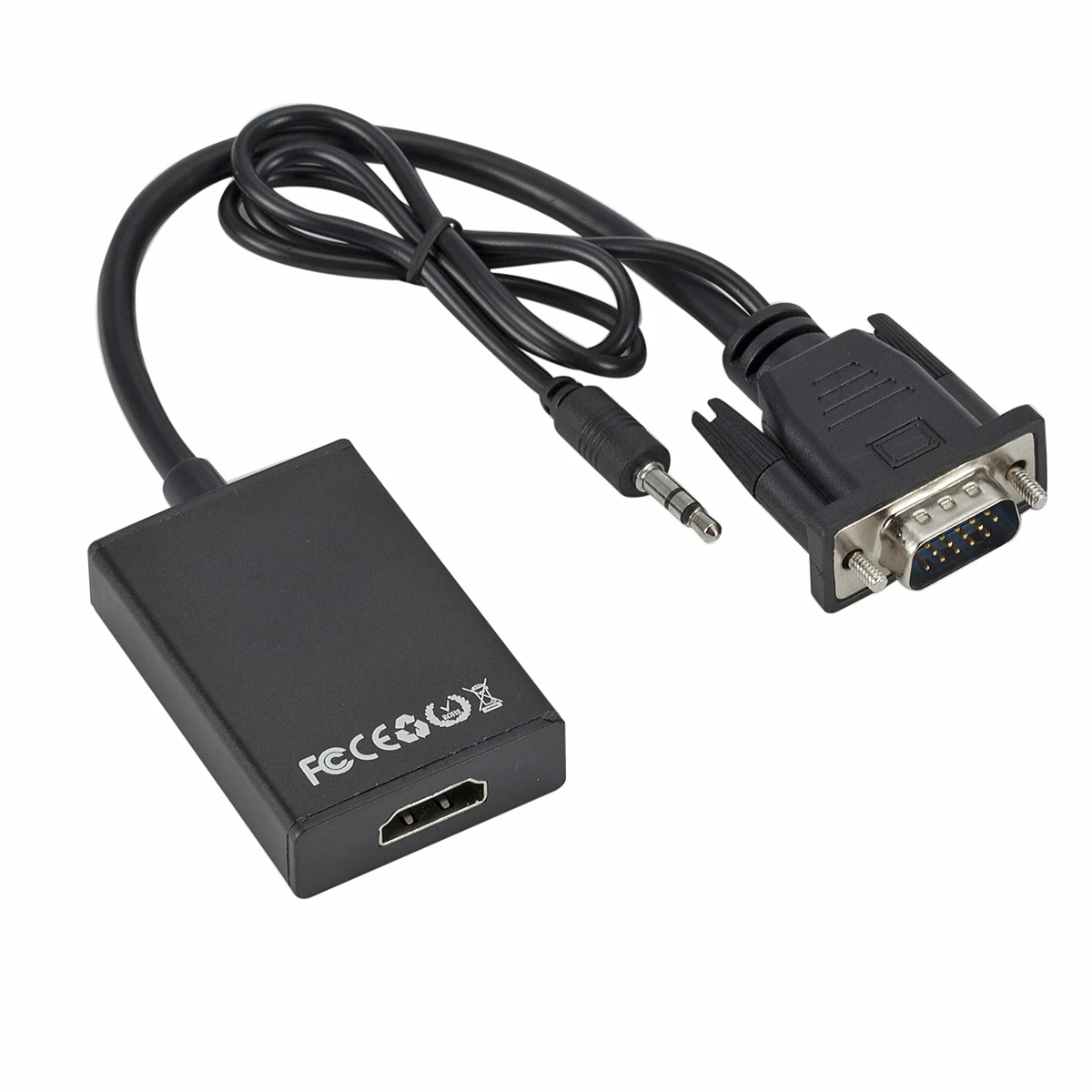 1080P HD VGA do HD z 3.5mm kablem Audio Vga do Adapter Hd dla pcprojektora Ps4 Laptop do konwerter wideo-audio HDTV