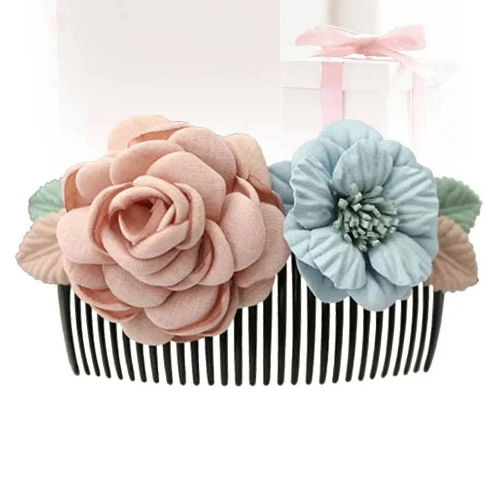 

Elegant Hair Comb Women Headdress Flower Accessories for Wedding Party Daily Use Hair Styling Tool Durable FashionableInserted