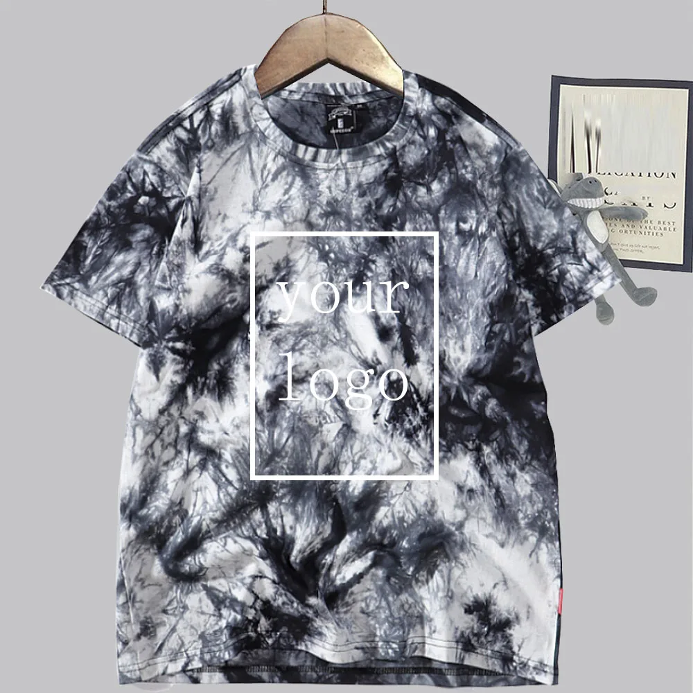 Custom T Shirt Diy Logo Image Print Customized Sportswear Casual Men Women Short Sleeve Tie Dye T-Shirts Tops