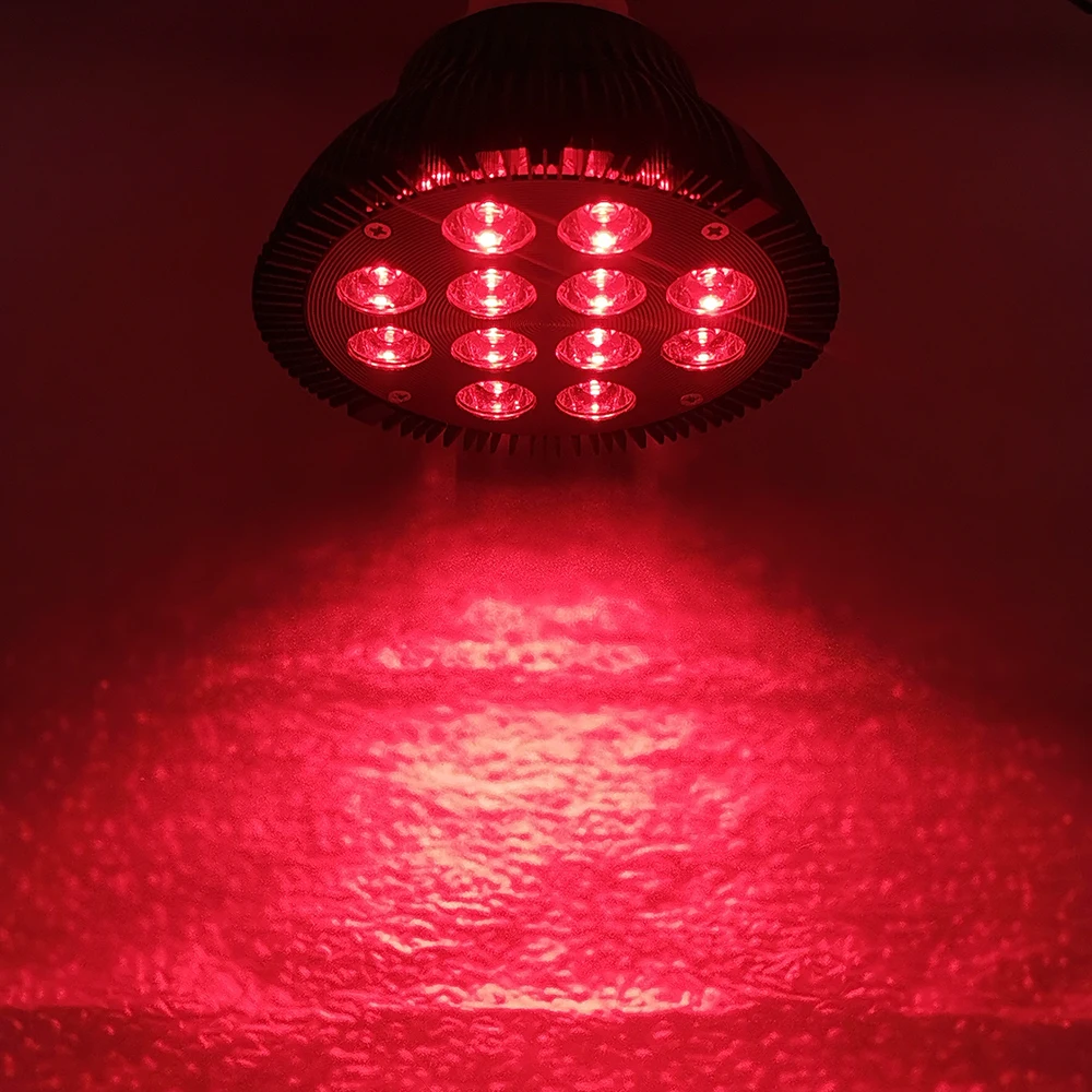 24W / 12W 660nm Deep Red PAR38 LED Lamp Spot Light Bulb for Therapy Plant Aquarium E27 E26