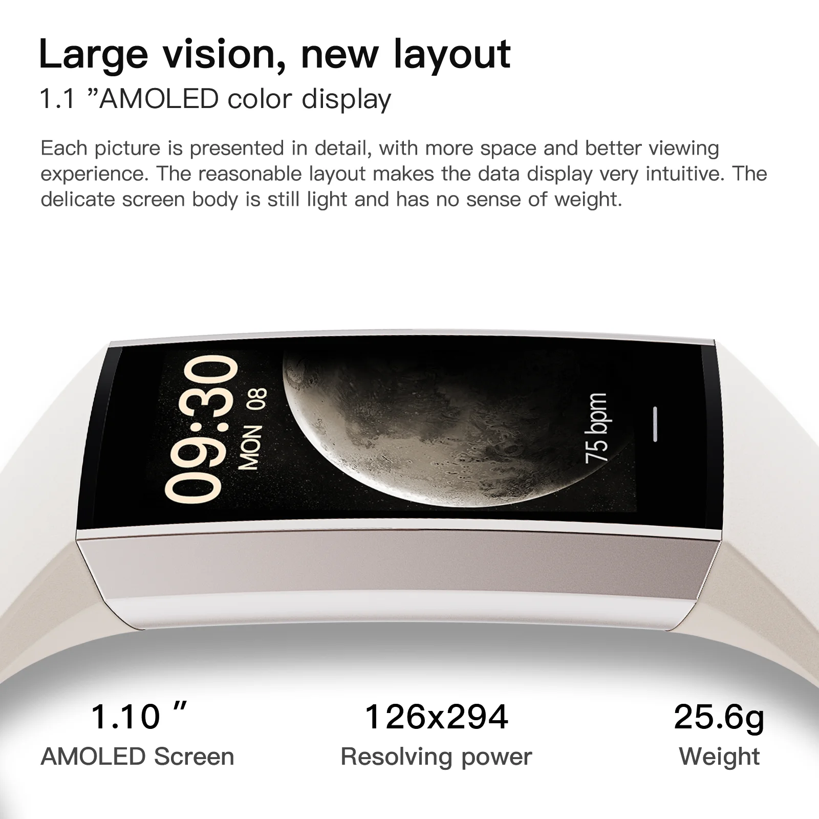 Reloj Inteligente AMOLED con Pantalla Siempre Encendida, Presión Arterial, Temperatura, Resistente al Agua IP68, Monitor de Actividad Física, Carga USB, para Hombre y Mujer