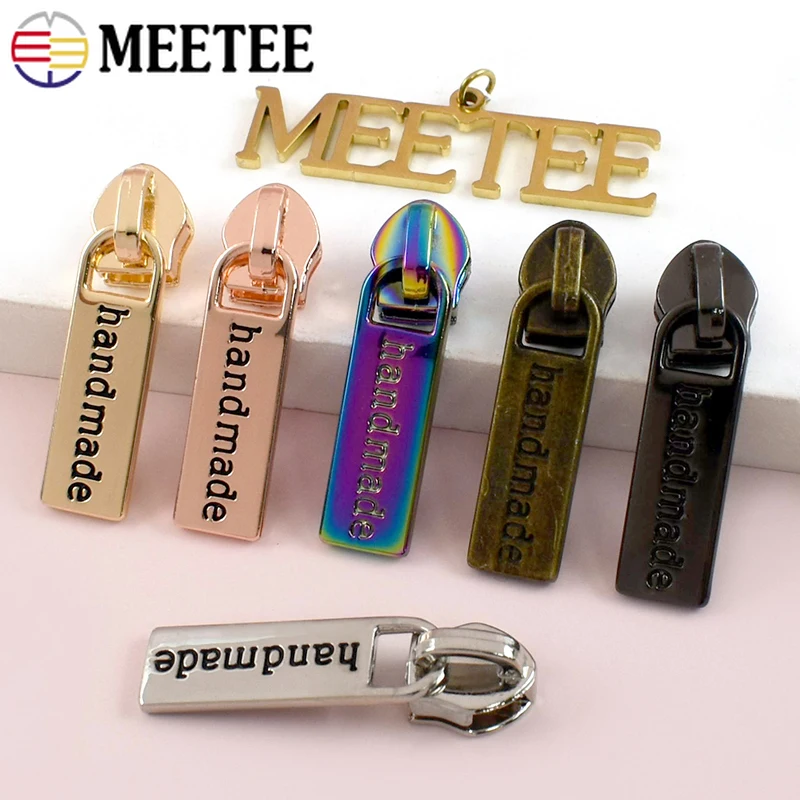 

5-50Pcs Meetee 5# Closure Nylon Zippers Slider for Clothes Replacement Zips Puller Head Zipper Repair Fasteners DIY Accessories