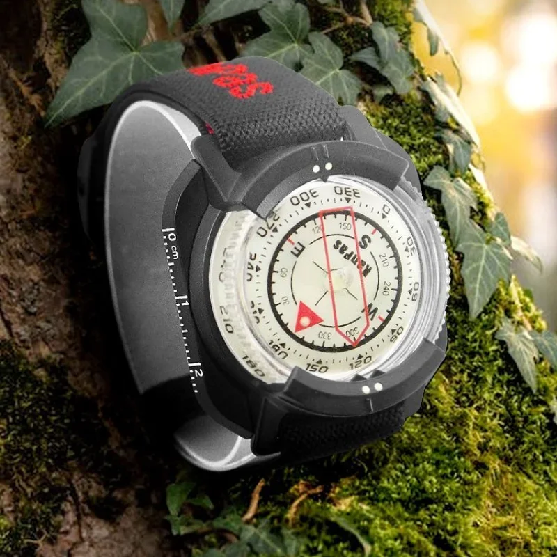 Watch Style Outdoor Sports Compass Luminous Waterproof Portable Diving Compass Outdoor Mountaineering and Cycling Compass