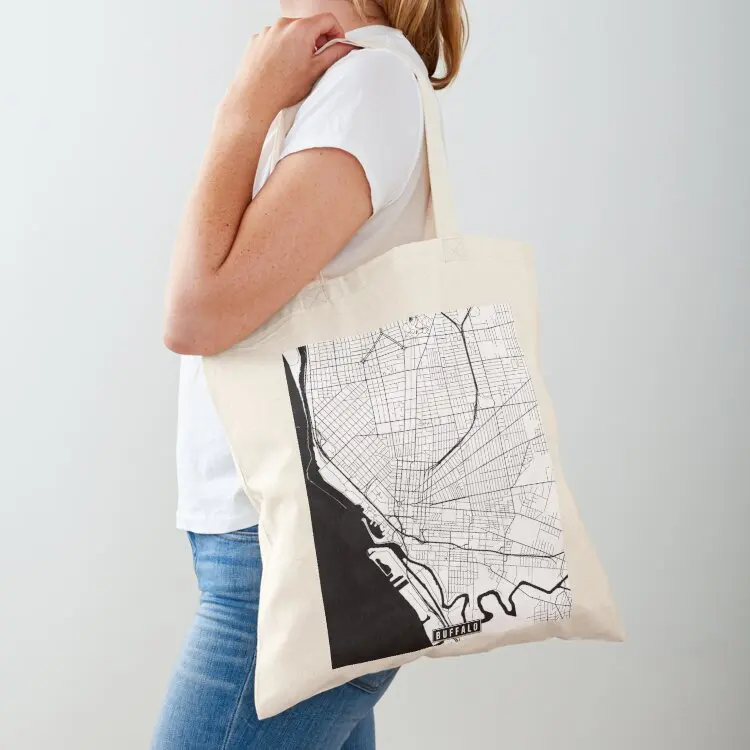 

Buffalo, New York Street Map Tote Bag tote bag woman hand bags Women's bag large size bags