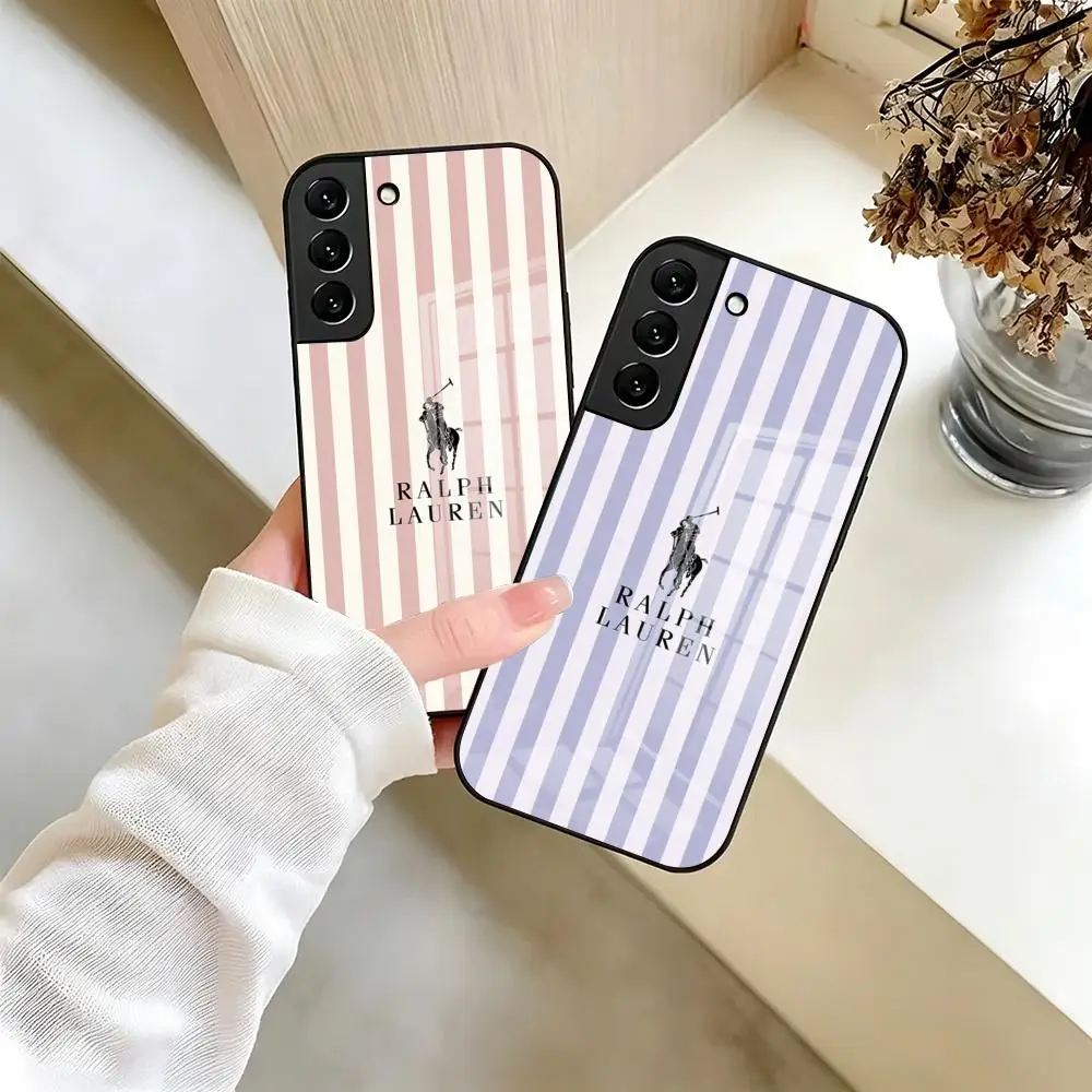 Luxury T-A-PoloeS-S Brand Logo Phone Case For Samsung S26 S25 Edge S24 S23 S22 Ultra Plus Fe A57 A37 A17 A27 5G Glass Cover