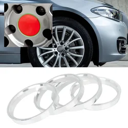 4 Pcs Aluminum Wheel Center Locating Rings For BMW 1 3 4 5 7 Series X1 X3 X4 X6 72.6 Mm Car Wheels To 74.1 Mm Wheel Bore
