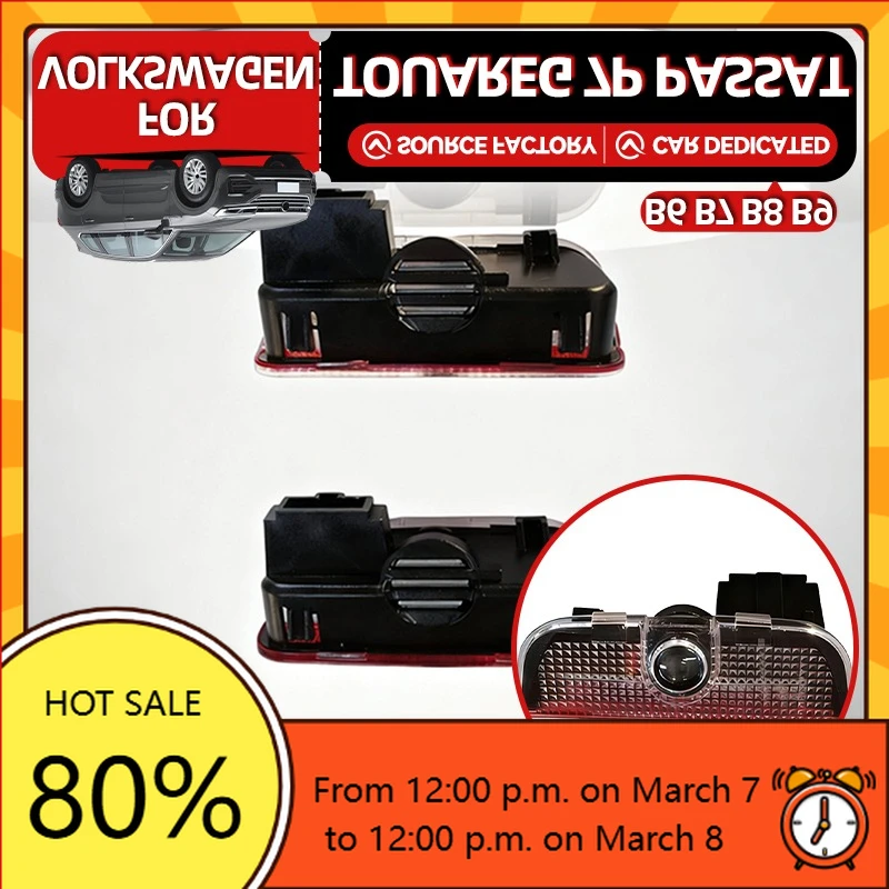 

Горячие молдинги для VOLKSWAGEN VW, 2 шт., предупреждающие аксессуары для дверей автомобиля, приветственный свет для VW Tiguan T-ROC EOS Passat B6 B7 B8