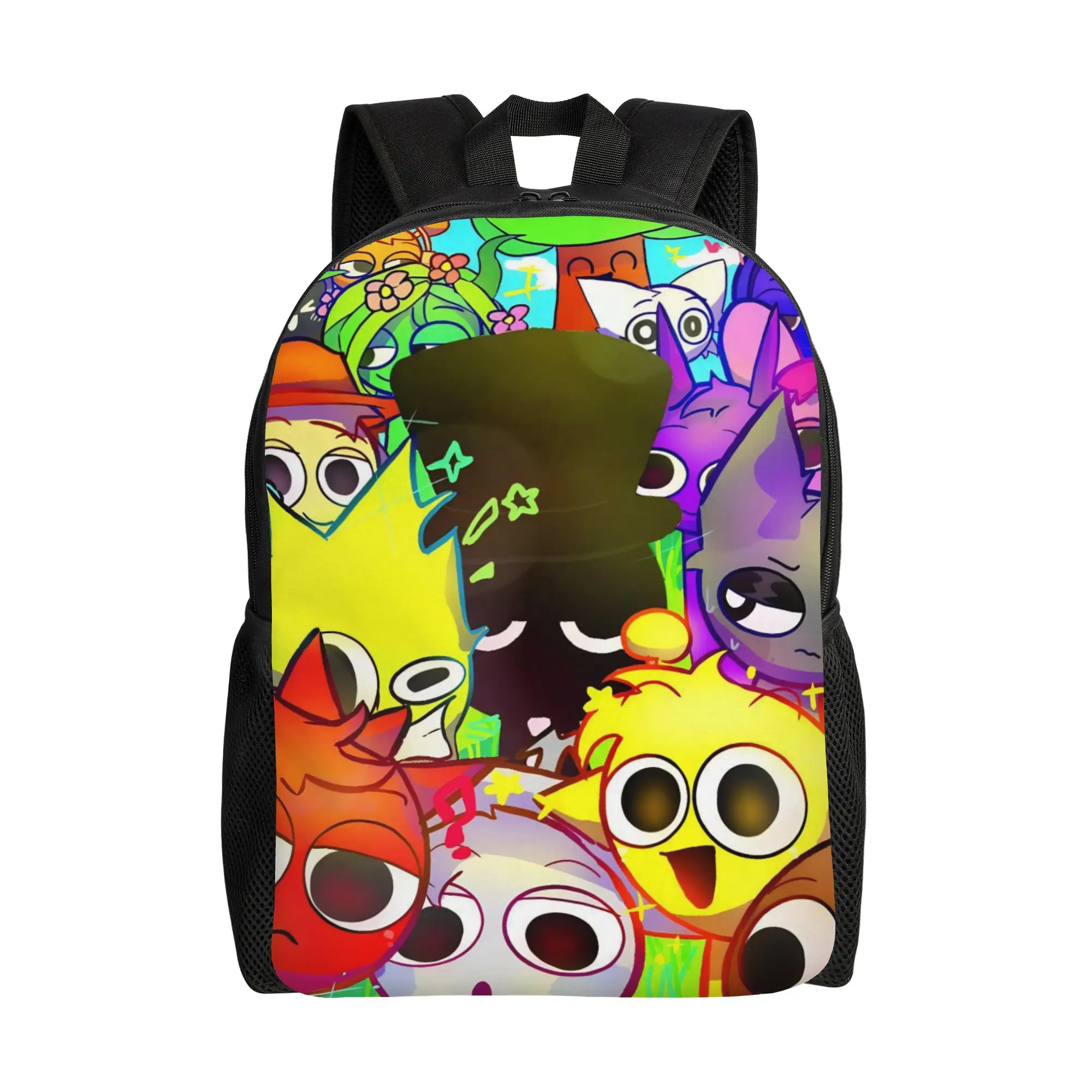 

Sprunki Game Horror Music Backpack for Men Women Teenage Student Business Daypack College Shoulder Bag Outdoor