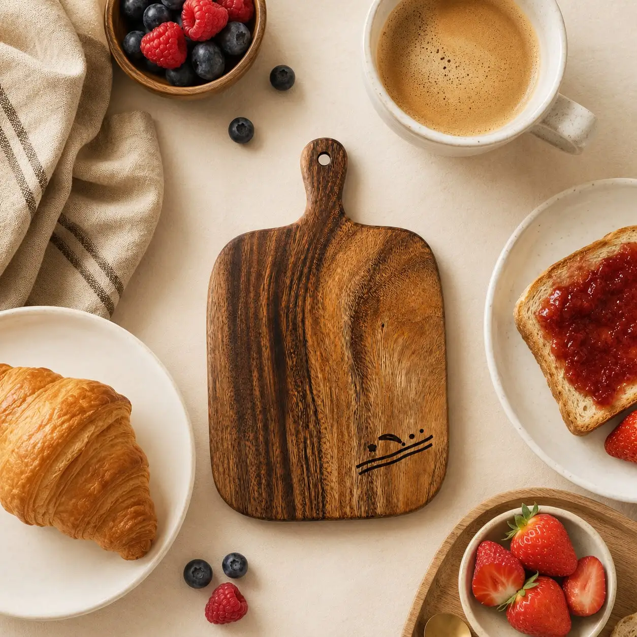 2Pcs/1Pc Wooden Carved Cutting Board, Meteor Carved Steak Board, Tabletop Decorative Cutting Board, Stylish Long Handle, Solid Wood, Used for Cutting Meat, Cheese, Bread, Vegetables, and Fruits - Deli Board, Cheese Serving Board