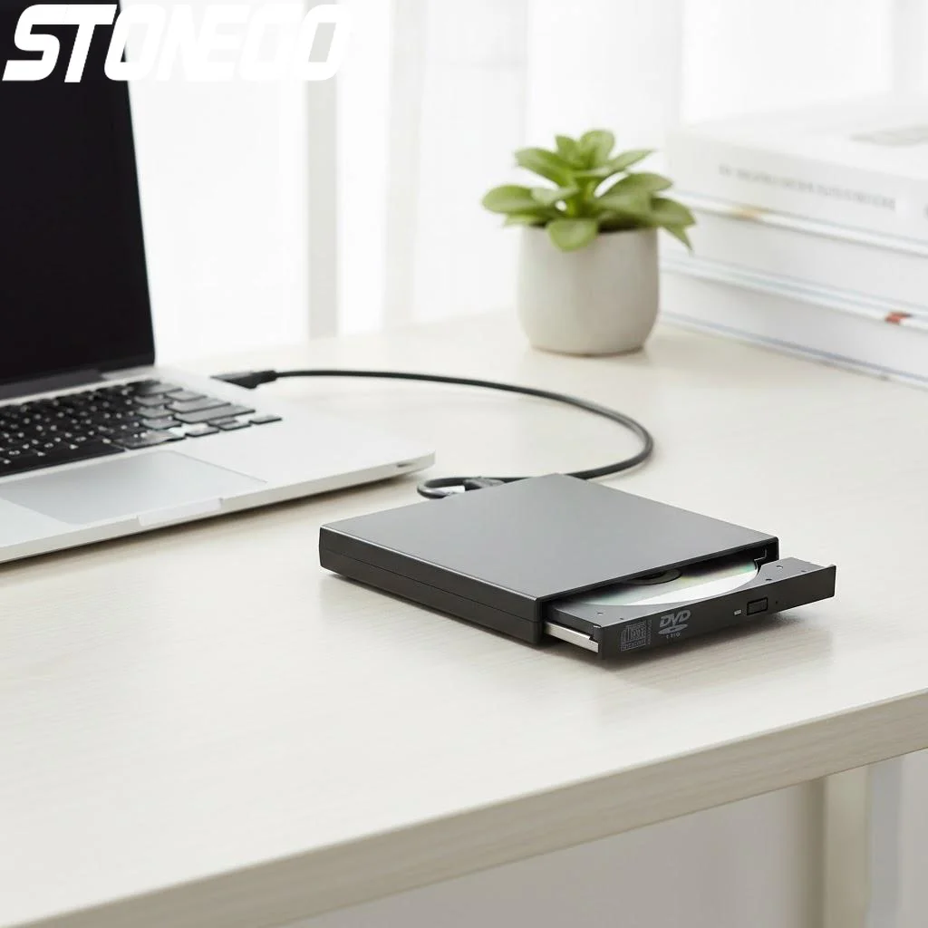 

Внешний USB-привод для записи CD-RW и чтения DVD/CD для ноутбуков с Windows и Mac OS, с двумя USB-кабелями