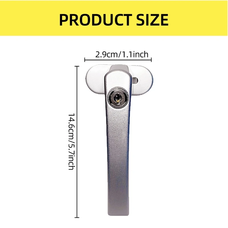 Uprades Aluminum terraces Door Handles with Lock Child Protections Lock Includes Key & Screws Suitable for Most DropShipping