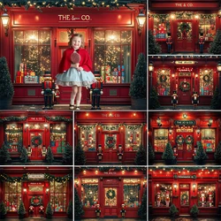 Christmas Photography Background Xmas Toy Store Nutcracker Holiday Decoration Boys Girls Photo Portrait Backdrops Studio Props