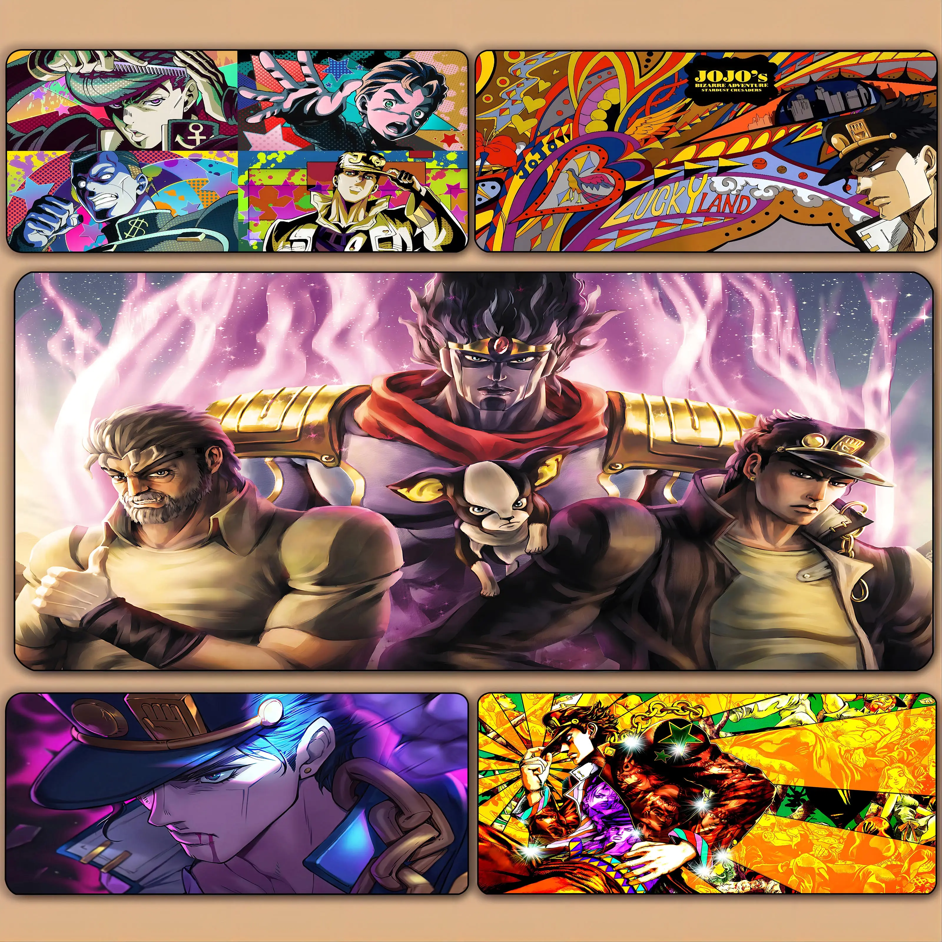 

Hot Manga Anime jojo Jotaros Mousepad HD Printing Computer Gamer Locking Edge Non-slip Mouse Pad XXL90x40cm Keyboard PC Desk Pad