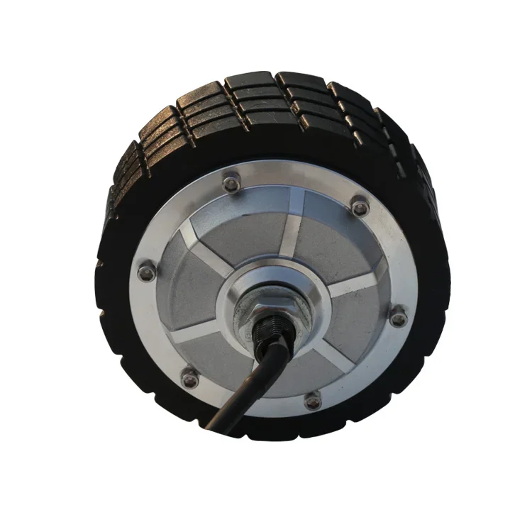 Low speed high torque 4.5inch 150kg load 24V 300RPM 1024PPR encoder electric scooter DC hub servo wheel motor for delivery robot