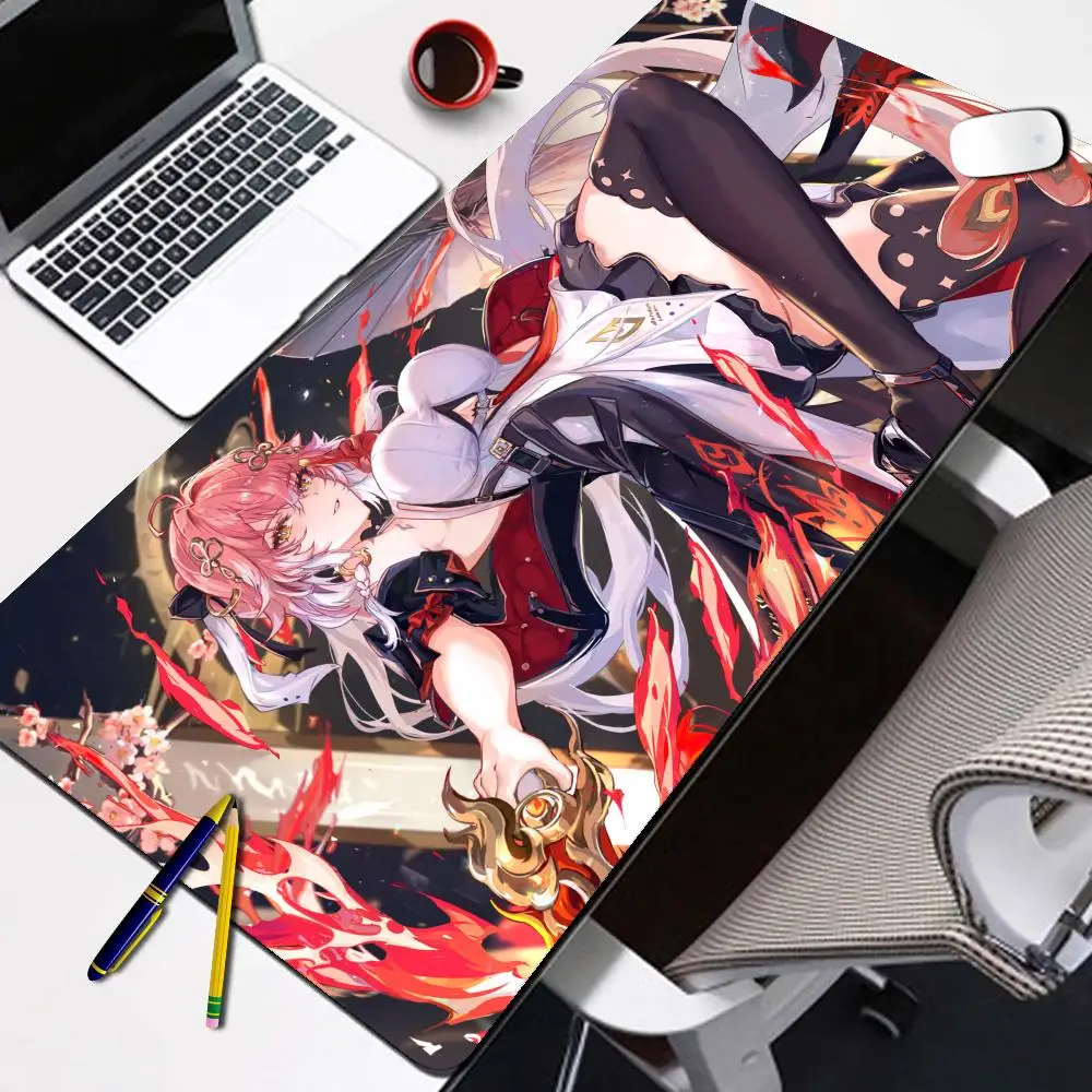 Wuthering Waves Pc Gamer Large Mouse Pad PC Accessories Xxl Kawaii Changli HD Printing Pad Desk Protector Mousepad