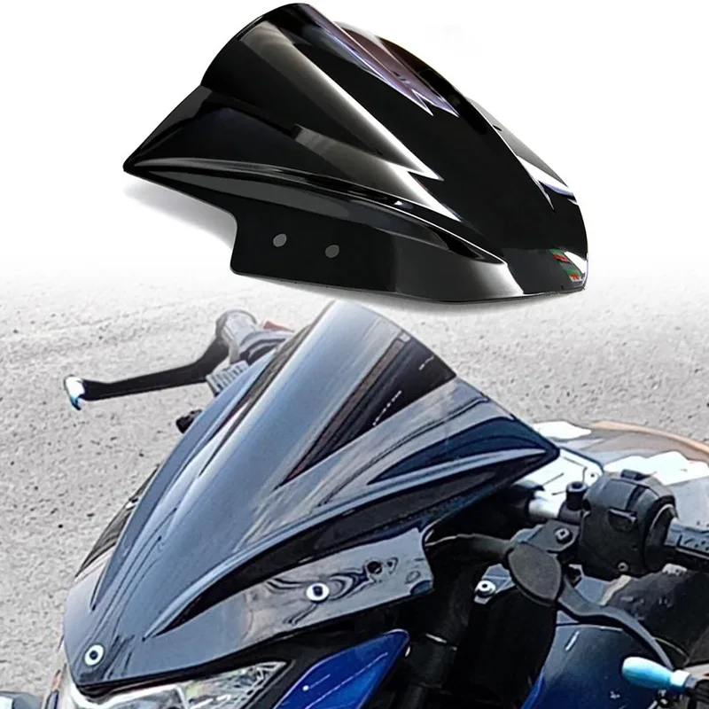 For KAWASAKI Ninja 250 300 2013-2017 Motorcycle Windshield Windscreen Wind Deflector Black/Transparent Motorbike Wind Screen image 4