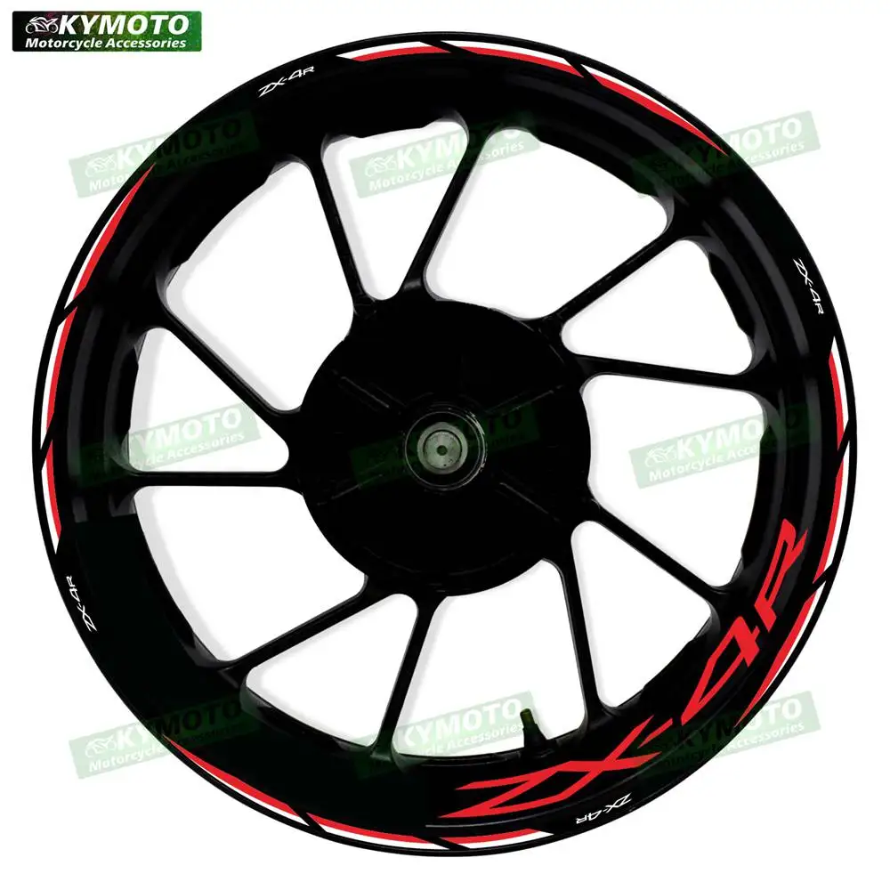 For ZX4R ZX-4R motorcycle accessories 17 inch front and rear wheel hub stickers fairing modified reflective stickers decoration